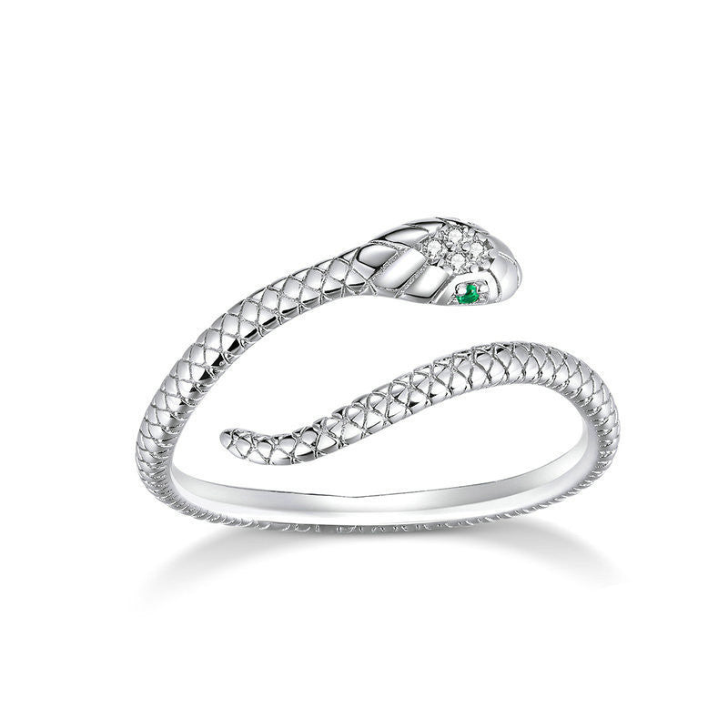 Electroplating Soul Snake S925 Silver Ring